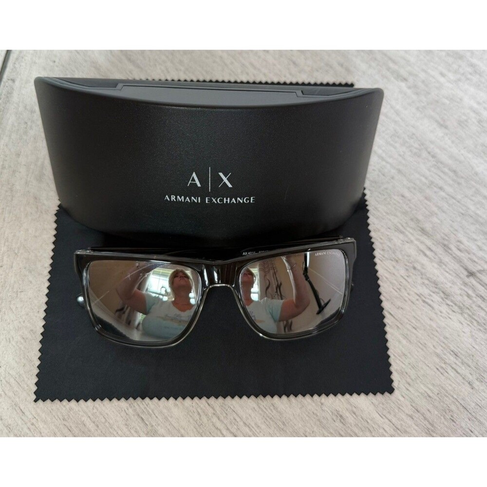 Armani Exchange AX4017 8221Z3 Black Eyeglasses Frames 57-17-140 with Case Men's